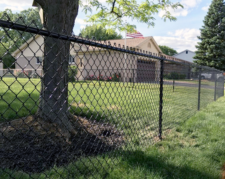 4' tall black chain link fence