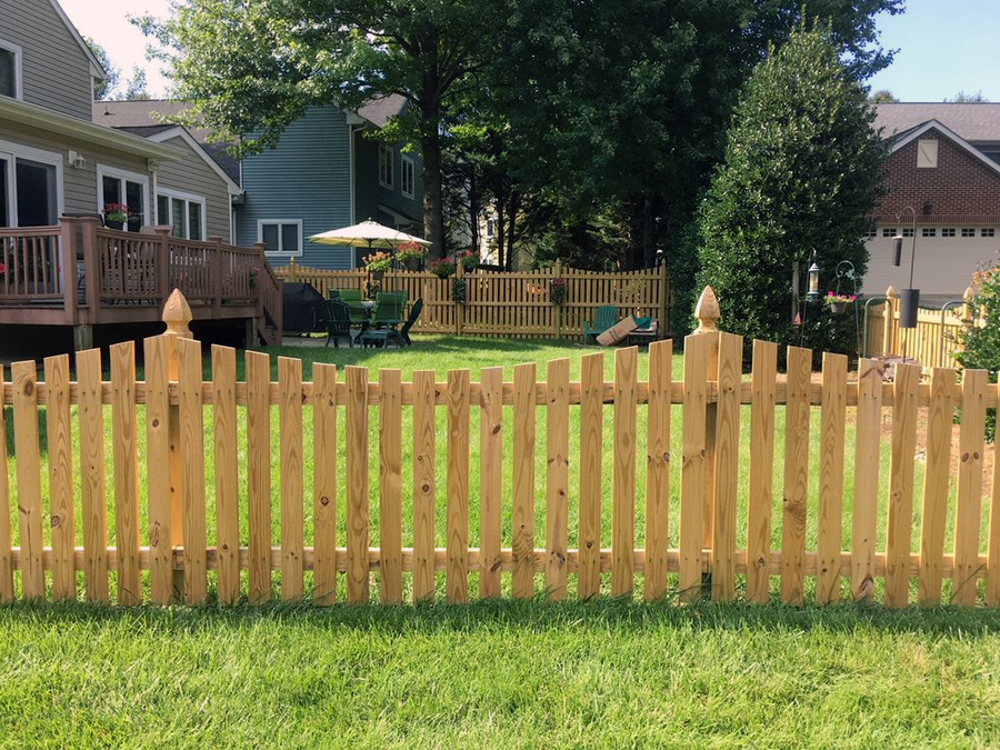 Scalloped Wood Privacy Fence
